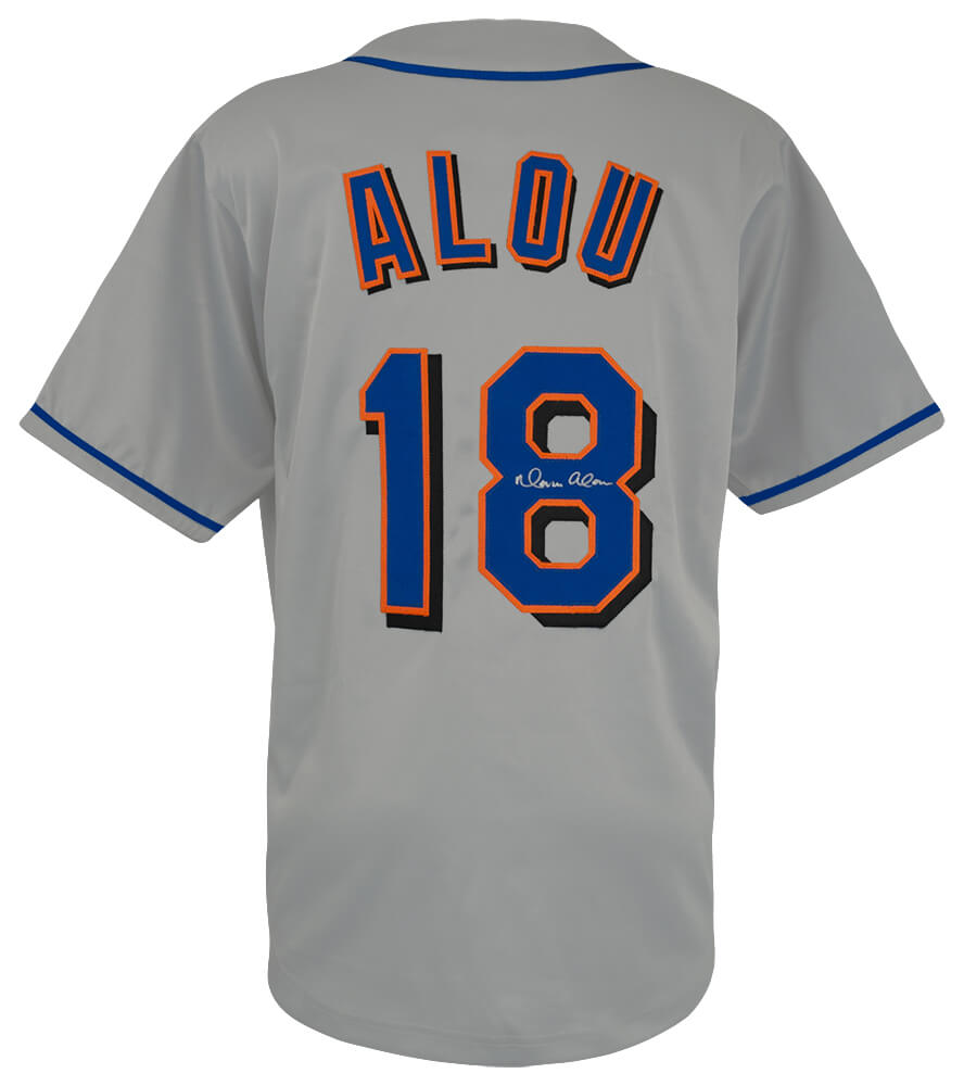 Moises Alou Signed Grey Custom Baseball Jersey - ALOJRY102 - Moises Alou Signed Grey Custom Baseball Jersey product image