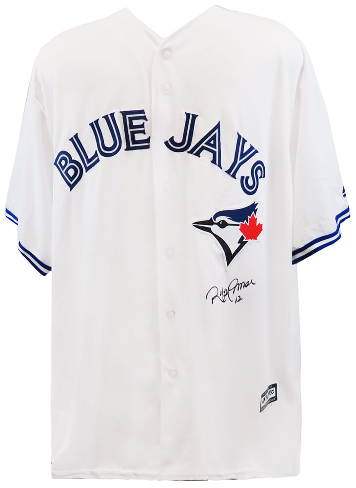 Roberto Alomar Signed Toronto Blue Jays White Majestic Cool Base Replica Baseball Jersey - ALOJRY110 - Roberto Alomar Signed Toronto Blue Jays White Majestic Cool Base Replica Baseball Jersey product image