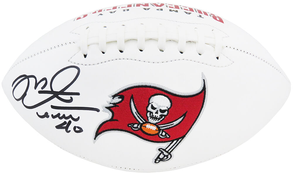 Mike Alstott Signed Tampa Bay Buccaneers Rawlings White Logo Football - ALSFTB302 - Mike Alstott Signed Tampa Bay Buccaneers Rawlings White Logo Football product image