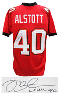 Mike Alstott Signed Red Throwback Custom Football Jersey - ALSJRY300 - Mike Alstott Signed Red Throwback Custom Football Jersey product image