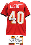 Mike Alstott Signed Red Throwback Custom Jersey - ALSJRY301 - Mike Alstott Signed Red Throwback Custom Jersey product image