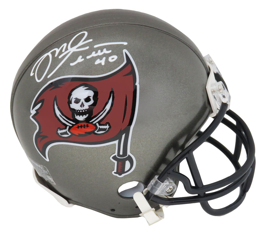 Mike Alstott Signed Buccaneers Riddell Mini Helmet - ALSMIN303 - Mike Alstott Signed Buccaneers Riddell Mini Helmet product image