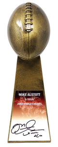 Mike Alstott Signed Football World Champion 15 Inch Replica Gold Trophy - ALSTRO301 - Mike Alstott Signed Football World Champion 15 Inch Replica Gold Trophy product image