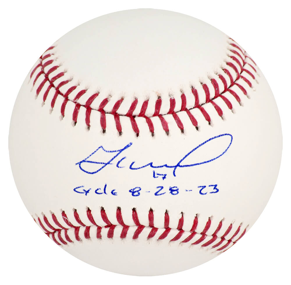 Jose Altuve Signed Rawlings Official MLB Baseball w/Cycle 8-28-23 - (Beckett) - ALTBSB100 - Jose Altuve Signed Rawlings Official MLB Baseball w/Cycle 8-28-23 - (Beckett) product image