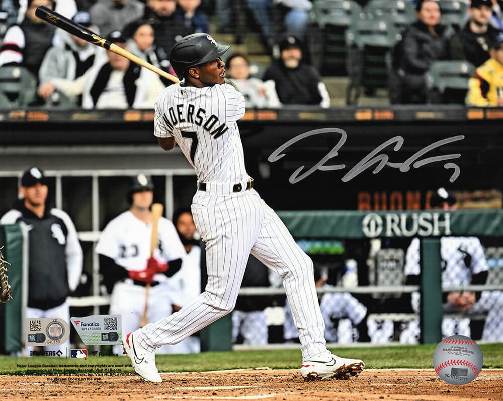 Tim Anderson Signed Chicago White Sox Swinging Action White Jersey 8x10 Photo - (Fanatics) - AND08P111 - Tim Anderson Signed Chicago White Sox Swinging Action White Jersey 8x10 Photo - (Fanatics) product image