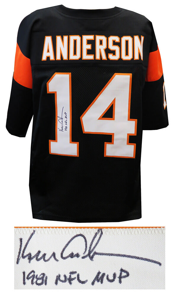 Ken Anderson Signed Black Custom Jersey w/1981 NFL MVP - ANDJRY321 - Ken Anderson Signed Black Custom Jersey w/1981 NFL MVP product image
