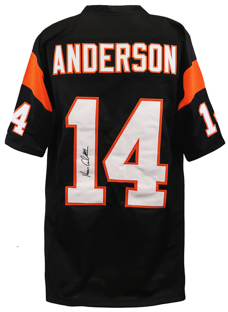Ken Anderson Signed Black Custom Football Jersey - ANDJRY322 - Ken Anderson Signed Black Custom Football Jersey product image