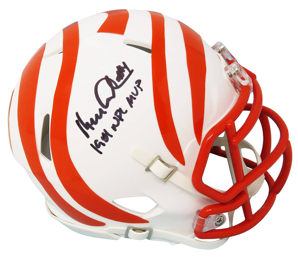 Ken Anderson Signed Cincinnati Bengals Flat White Matte Riddell Speed Mini Helmet w/1981 NFL MVP - ANDMIN303 - Ken Anderson Signed Cincinnati Bengals Flat White Matte Riddell Speed Mini Helmet w/1981 NFL MVP product image
