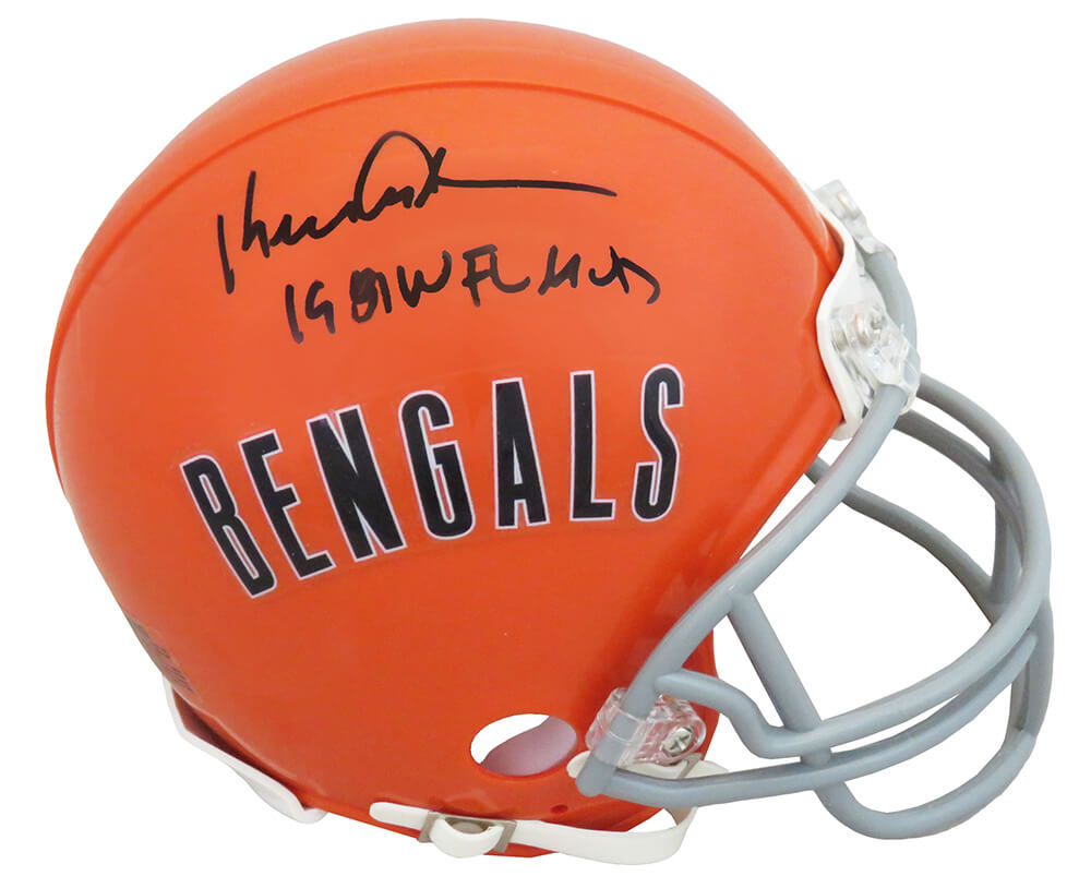 Ken Anderson Signed Cincinnati Bengals T/B Riddell Mini Helmet w/1981 NFL MVP - ANDMIN304 - Ken Anderson Signed Cincinnati Bengals T/B Riddell Mini Helmet w/1981 NFL MVP product image
