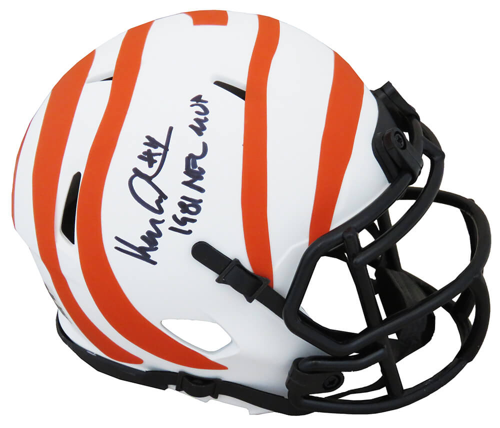 Ken Anderson Signed Cincinnati Bengals Lunar Eclipse White Matte Riddell Speed Mini Helmet w/1981 NFL MVP - ANDMIN305 - Ken Anderson Signed Cincinnati Bengals Lunar Eclipse White Matte Riddell Speed Mini Helmet w/1981 NFL MVP product image