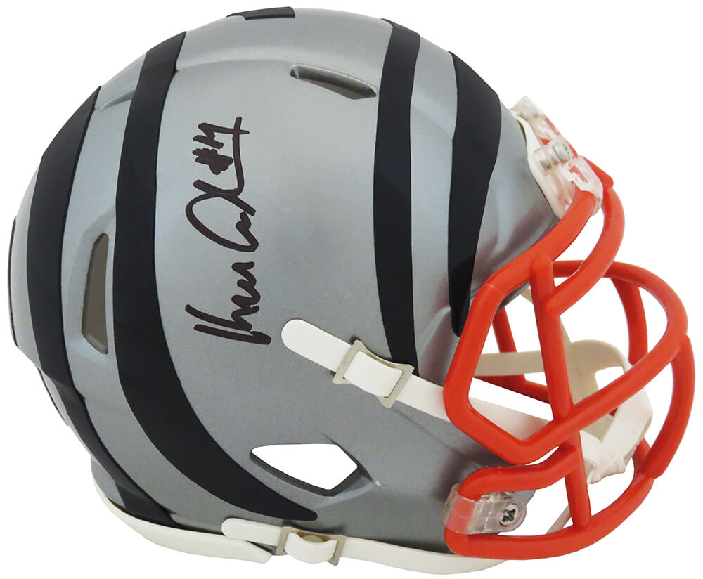 Ken Anderson Signed Cincinnati Bengals FLASH Riddell Speed Mini Helmet - ANDMIN330 - Ken Anderson Signed Cincinnati Bengals FLASH Riddell Speed Mini Helmet product image