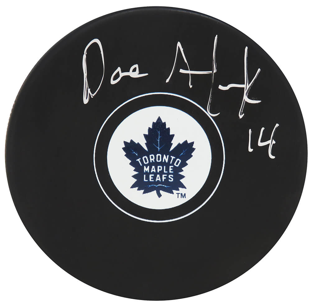 Dave Andreychuk Signed Toronto Maple Leafs Logo Hockey Puck - ANDPUC421 - Dave Andreychuk Signed Toronto Maple Leafs Logo Hockey Puck product image