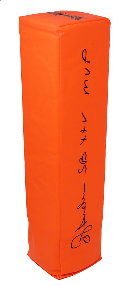 Ottis Anderson Signed Orange Endzone Football Pylon w/SB XXV MVP - ANDPYL310 - Ottis Anderson Signed Orange Endzone Football Pylon w/SB XXV MVP product image