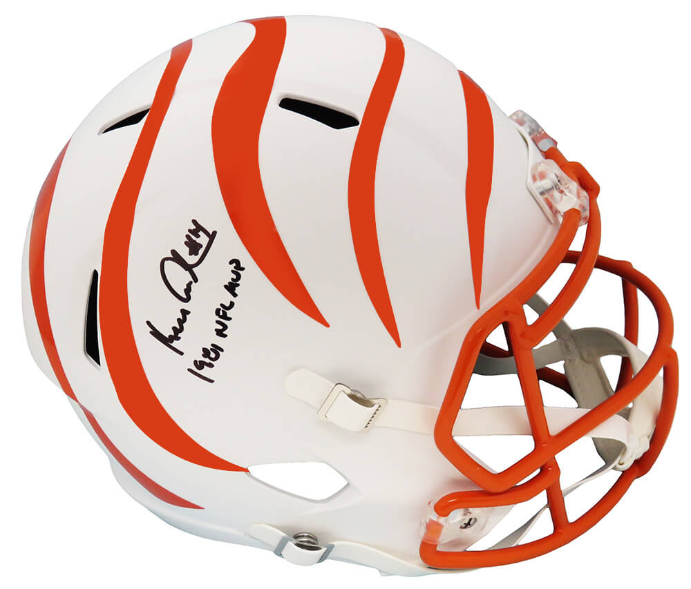 Ken Anderson Signed Cincinnati Bengals Flat White Matte Riddell Full Size Speed Replica Helmet w/81 NFL MVP - ANDREP302 - Ken Anderson Signed Cincinnati Bengals Flat White Matte Riddell Full Size Speed Replica Helmet w/81 NFL MVP product image