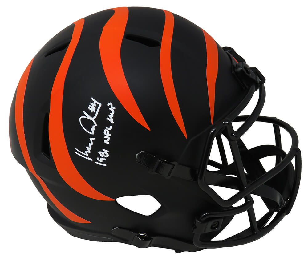 Ken Anderson Signed Cincinnati Bengals Eclipse Black Matte Riddell Full Size Speed Replica Helmet w/1981 NFL MVP - ANDREP303 - Ken Anderson Signed Cincinnati Bengals Eclipse Black Matte Riddell Full Size Speed Replica Helmet w/1981 NFL MVP product image