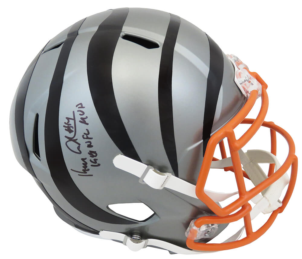 Ken Anderson Signed Cincinnati Bengals FLASH Riddell Full Size Speed Replica Helmet w/1981 NFL MVP - ANDREP307 - Ken Anderson Signed Cincinnati Bengals FLASH Riddell Full Size Speed Replica Helmet w/1981 NFL MVP product image
