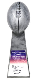 Ottis Anderson Signed Football World Champion 15 Inch Replica Silver Trophy w/SB XXV MVP - ANDTRO301 - Ottis Anderson Signed Football World Champion 15 Inch Replica Silver Trophy w/SB XXV MVP product image