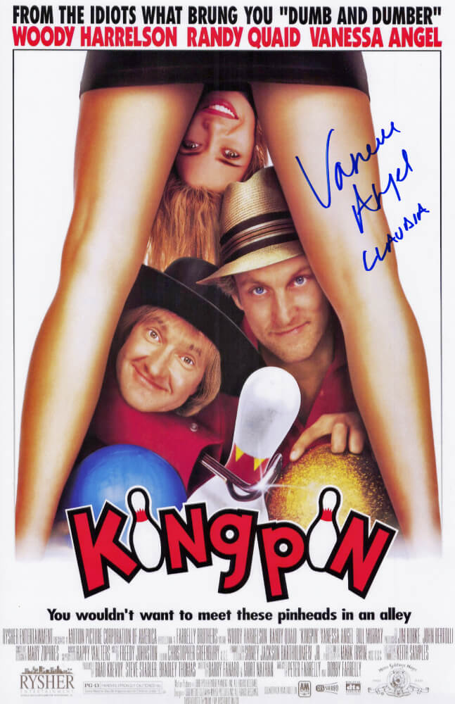 Vanessa Angel Signed Kingpin 11x17 Movie Poster w/Claudia - ANGPST500 - Vanessa Angel Signed Kingpin 11x17 Movie Poster w/Claudia product image