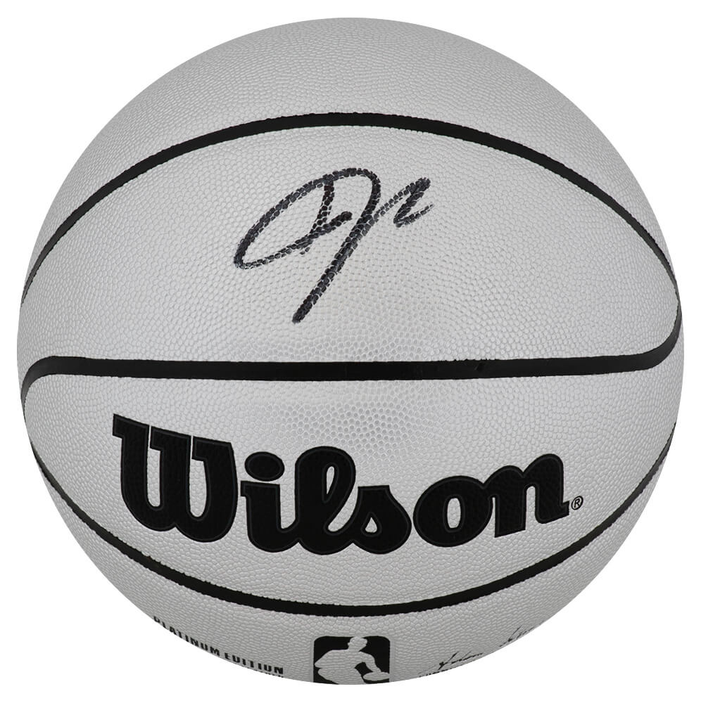 Giannis Antetokounmpo Signed Wilson Platinum Full Size NBA Basketball - ANTBSK208 - Giannis Antetokounmpo Signed Wilson Platinum Full Size NBA Basketball product image