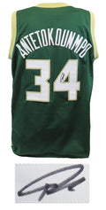Giannis Antetokounmpo Signed Green Custom Basketball Jersey (JSA) - ANTJRY200 - Giannis Antetokounmpo Signed Green Custom Basketball Jersey (JSA) product image