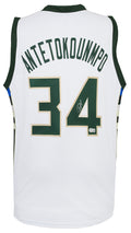 Giannis Antetokounmpo Signed White 'Greek Freak' Custom Basketball Jersey (JSA) - ANTJRY201 - Giannis Antetokounmpo Signed White 'Greek Freak' Custom Basketball Jersey (JSA) product image