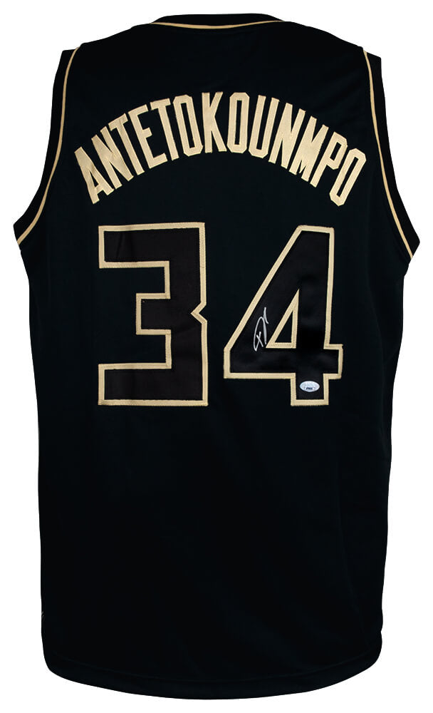 Giannis Antetokounmpo Signed Black Custom Basketball Jersey - (JSA) - ANTJRY203 - Giannis Antetokounmpo Signed Black Custom Basketball Jersey - (JSA) product image