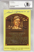 Luis Aparicio Signed National Baseball Hall of Fame Plaque Card - (Beckett Encapsulated) - APACAR100 - Luis Aparicio Signed National Baseball Hall of Fame Plaque Card - (Beckett Encapsulated) product image