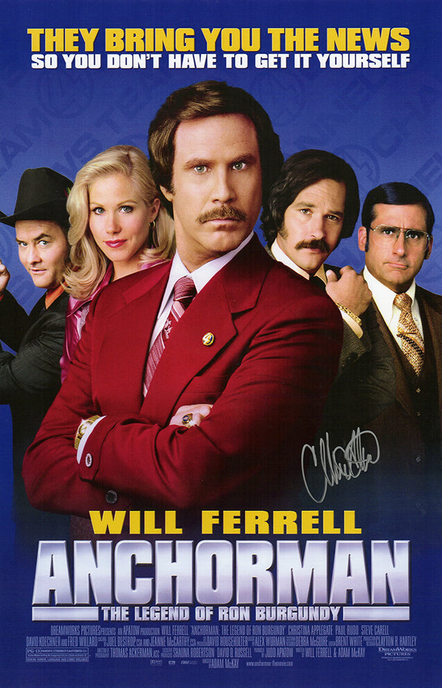 Christina Applegate Signed Anchorman The Legend of Ron Burgundy 11x17 Movie Poster - APPPST501 - Christina Applegate Signed Anchorman The Legend of Ron Burgundy 11x17 Movie Poster product image