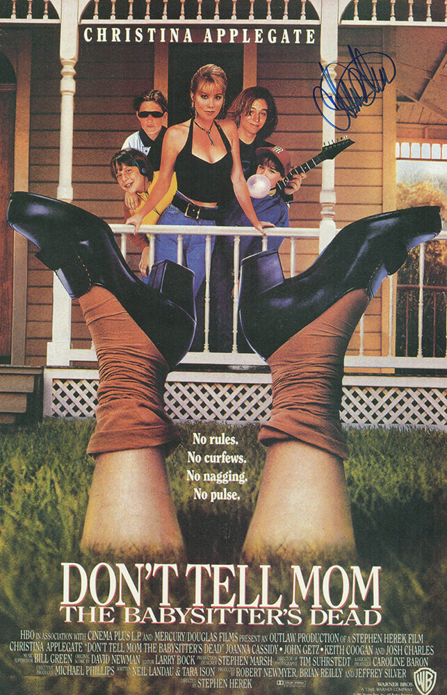 Christina Applegate Signed Don't Tell Mom The Babysitter's Dead 11x17 Movie Poster (In Blue) - APPPST502 - Christina Applegate Signed Don't Tell Mom The Babysitter's Dead 11x17 Movie Poster (In Blue) product image