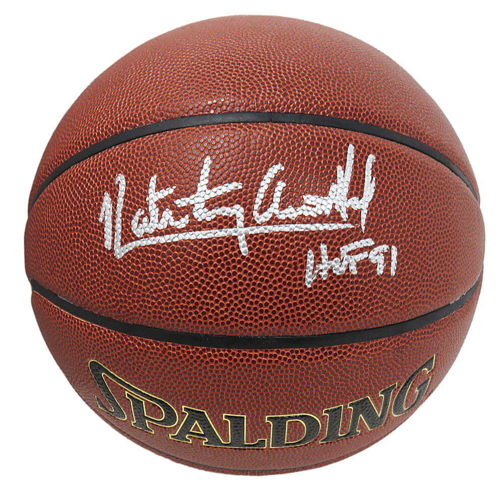 Nate 'Tiny' Archibald Signed Spalding NBA Indoor/Outdoor Basketball w/HOF'91 - ARCBSK201 - Nate 'Tiny' Archibald Signed Spalding NBA Indoor/Outdoor Basketball w/HOF'91 product image