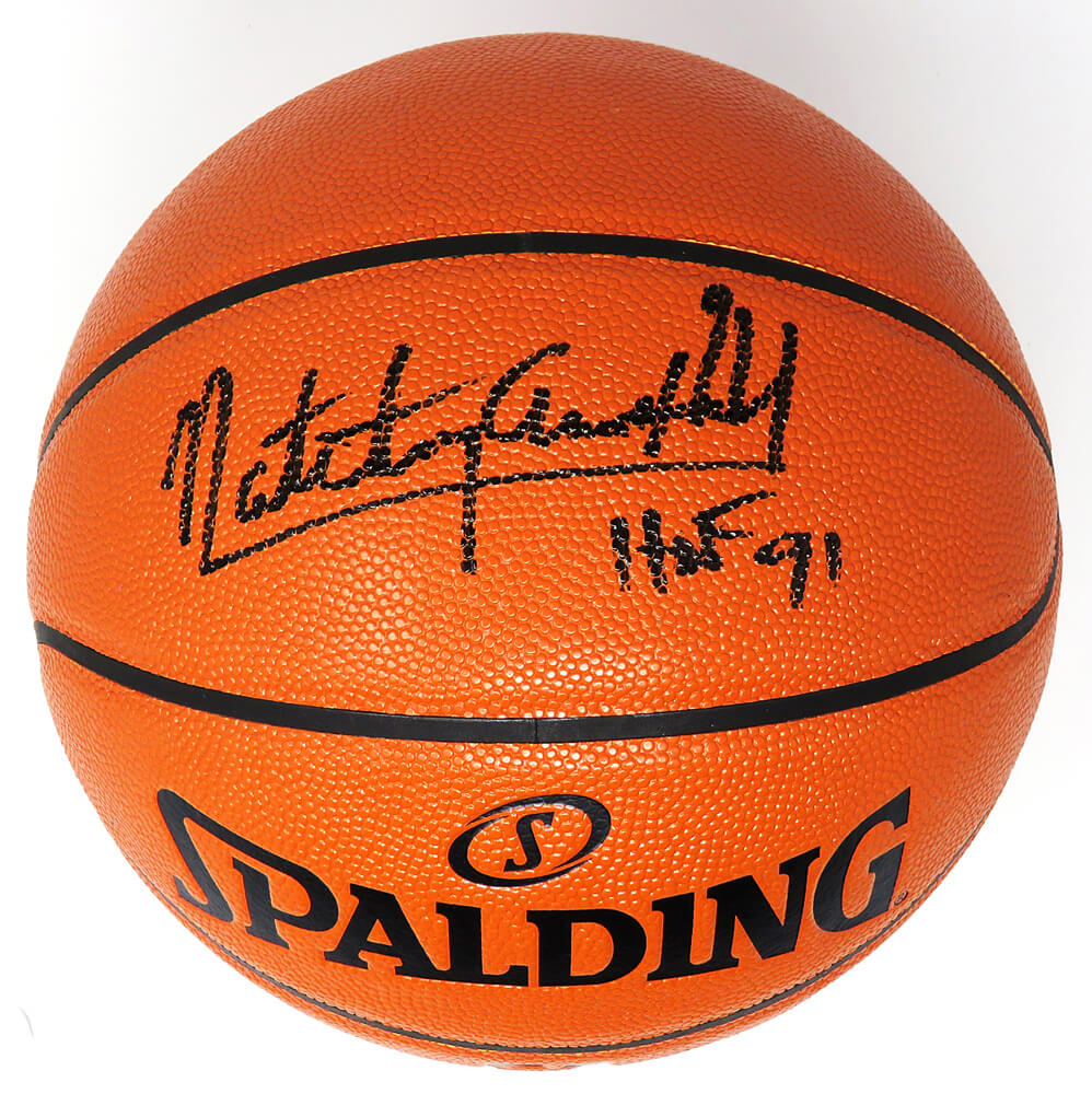 Nate 'Tiny' Archibald Signed Spalding NBA Game Series Replica Basketball w/HOF'96 - ARCBSK203 - Nate 'Tiny' Archibald Signed Spalding NBA Game Series Replica Basketball w/HOF'96 product image