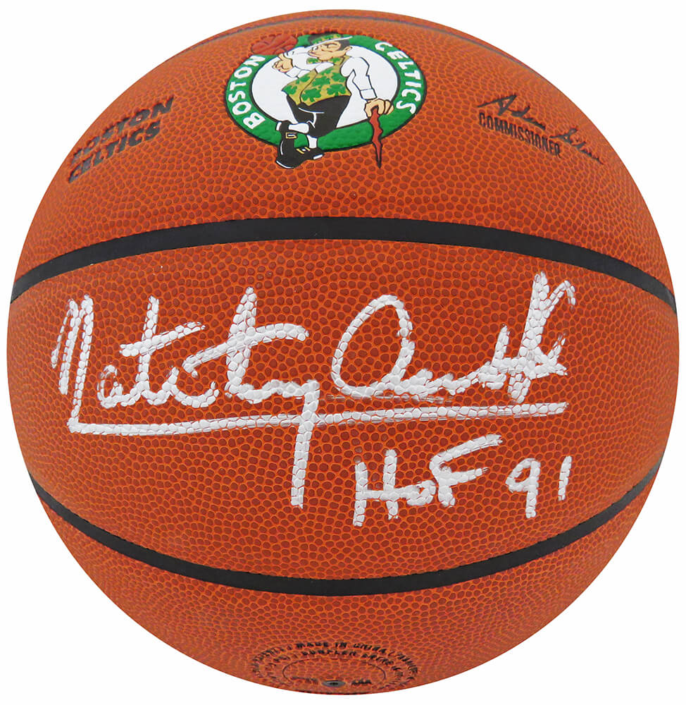 Nate 'Tiny' Archibald Signed Wilson Boston Celtics Logo NBA Basketball w/HOF'91 - ARCBSK206 - Nate 'Tiny' Archibald Signed Wilson Boston Celtics Logo NBA Basketball w/HOF'91 product image