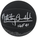 Nate 'Tiny' Archibald Signed Wilson Black I/O 75th Anniversary Logo NBA Basketball w/HOF'91 - ARCBSK208 - Nate 'Tiny' Archibald Signed Wilson Black I/O 75th Anniversary Logo NBA Basketball w/HOF'91 product image