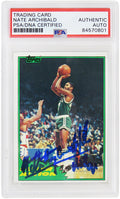 Nate Archibald Signed Boston Celtics 1981 Topps Basketball Trading Card #100 w/Tiny, HOF'91 (PSA Encapsulated) - ARCCAR200 - Nate Archibald Signed Boston Celtics 1981 Topps Basketball Trading Card #100 w/Tiny, HOF'91 (PSA Encapsulated) product image