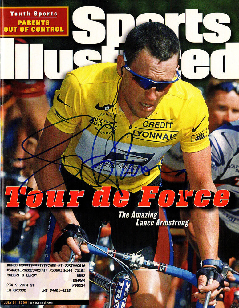 Lance Armstrong Signed July 24, 2000 'Tour De Force' Original Sports Illustrated Magazine - ARMMAG500 - Lance Armstrong Signed July 24, 2000 'Tour De Force' Original Sports Illustrated Magazine product image