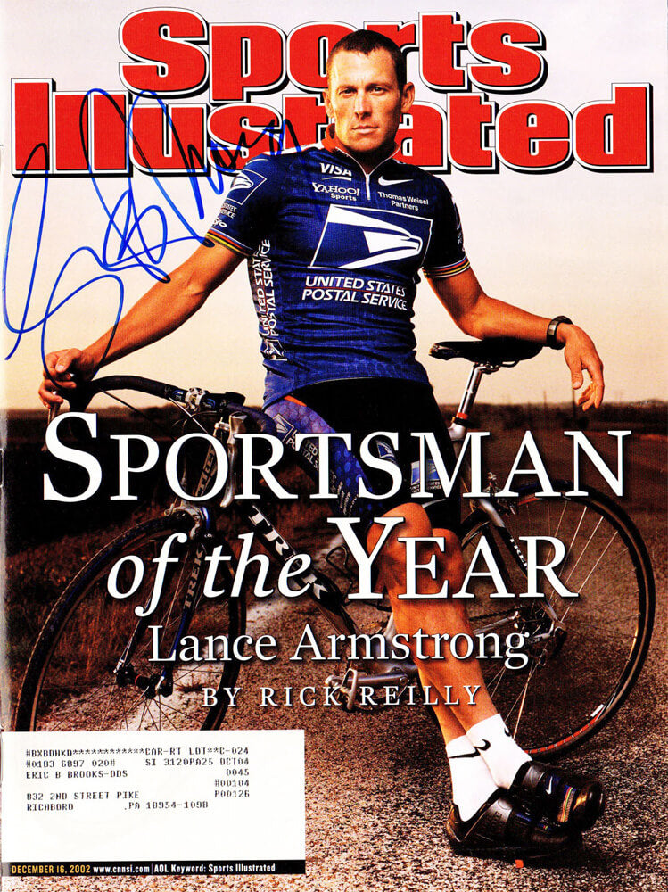 Lance Armstrong Signed December 16, 2002 'Sportsman Of The Year' Original Sports Illustrated Magazine - ARMMAG503 - Lance Armstrong Signed December 16, 2002 'Sportsman Of The Year' Original Sports Illustrated Magazine product image
