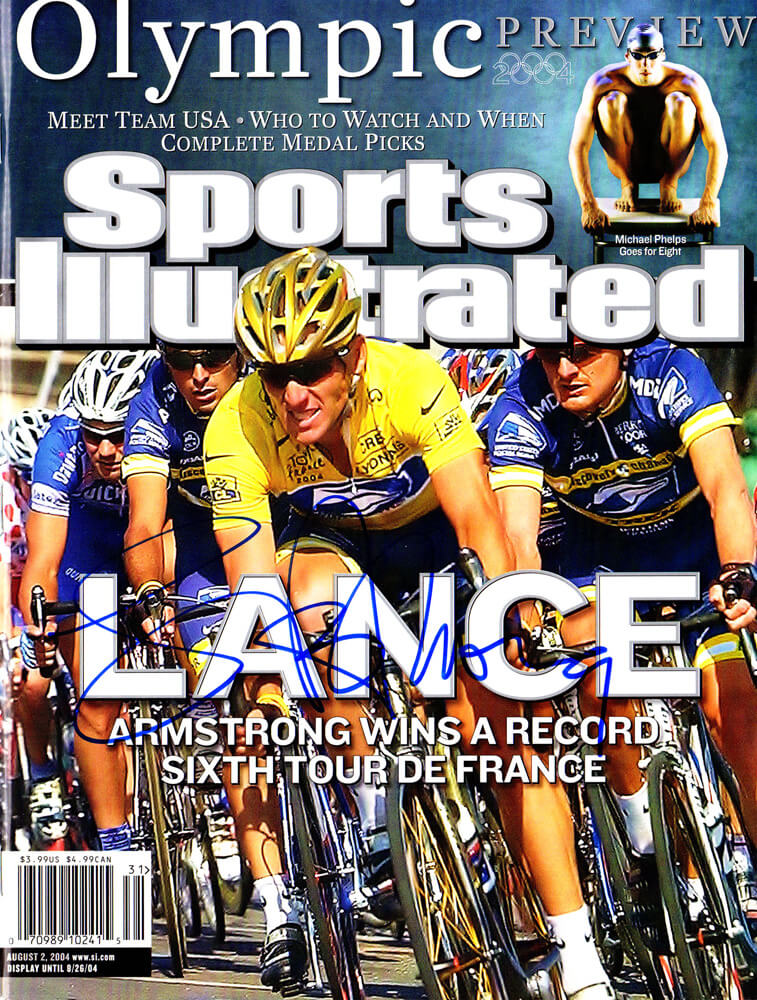 Lance Armstrong Signed August 2, 2004 'Lance' Olympic Preview Original Sports Illustrated Magazine - ARMMAG506 - Lance Armstrong Signed August 2, 2004 'Lance' Olympic Preview Original Sports Illustrated Magazine product image