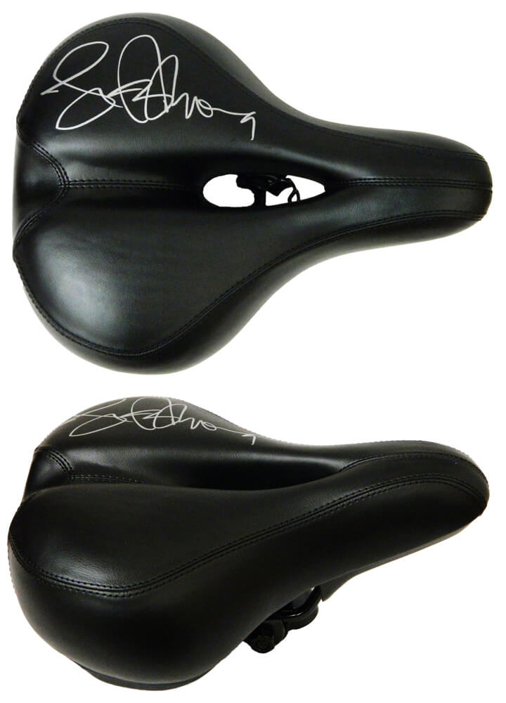Lance Armstrong Signed Black Cycling Bike Seat - ARMOTH500 - Lance Armstrong Signed Black Cycling Bike Seat product image