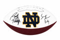 Sean Astin & Rudy Ruettiger Dual Signed Notre Dame Logo Brands White Logo Football w/Rudy - ASTFTB500 - Sean Astin & Rudy Ruettiger Dual Signed Notre Dame Logo Brands White Logo Football w/Rudy product image