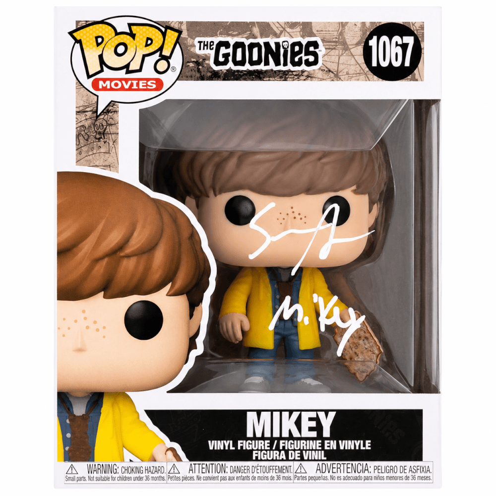Sean Astin Signed The Goonies Mikey Funko Pop Doll #1067 w/Mikey - (JSA) - ASTFUN500 - Sean Astin Signed The Goonies Mikey Funko Pop Doll #1067 w/Mikey - (JSA) product image