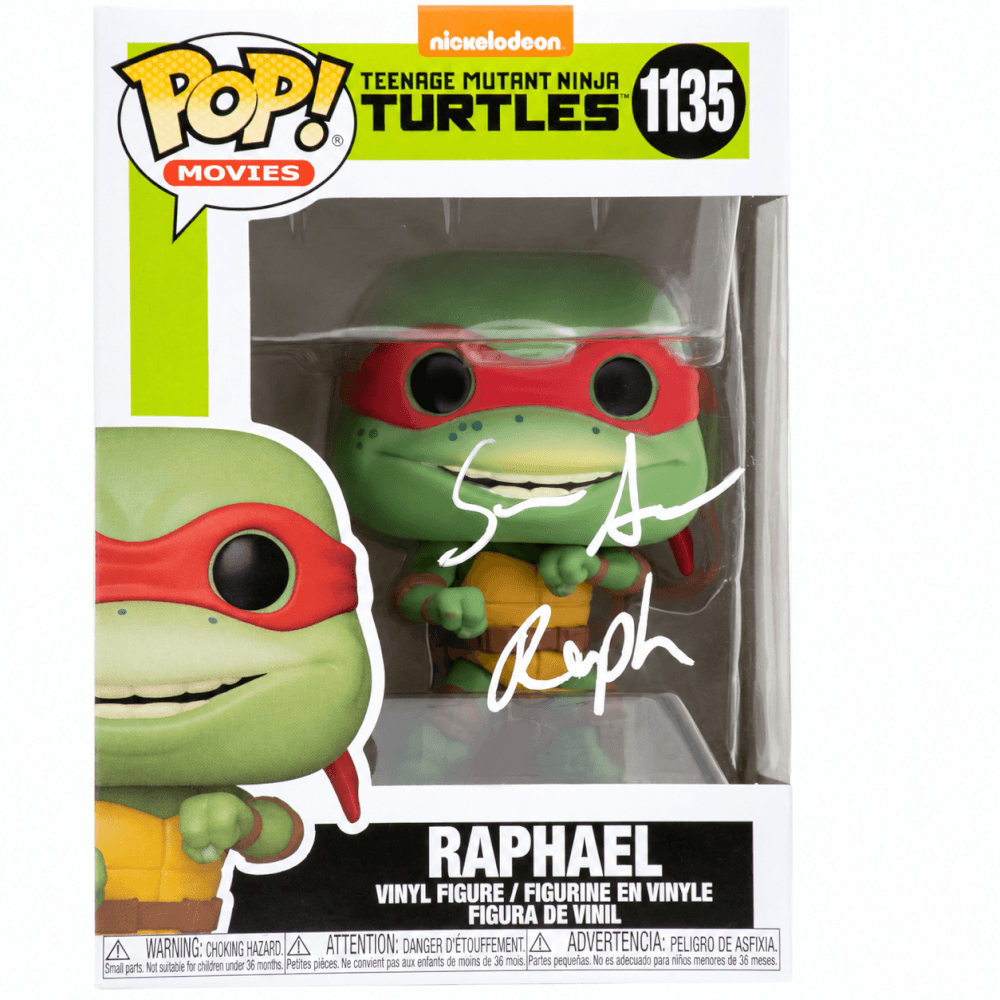Sean Astin Signed Teenage Mutant Ninja Turtles (Nickelodeon) Raphael Funko Pop Doll #1135 w/Raph - (JSA) - ASTFUN501 - Sean Astin Signed Teenage Mutant Ninja Turtles (Nickelodeon) Raphael Funko Pop Doll #1135 w/Raph - (JSA) product image