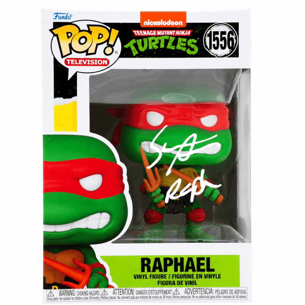 Sean Astin Signed Teenage Mutant Ninja Turtles (Nickelodeon) Raphael Funko Pop Doll #1556 w/Raph - (JSA) - ASTFUN502 - Sean Astin Signed Teenage Mutant Ninja Turtles (Nickelodeon) Raphael Funko Pop Doll #1556 w/Raph - (JSA) product image