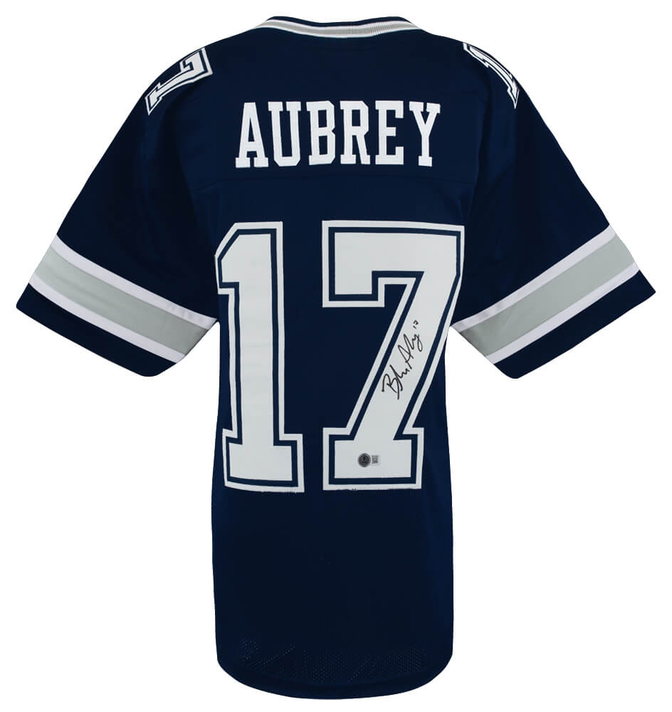 Brandon Aubrey Signed Navy Custom Football Jersey - (Beckett) - AUBJRY300 - Brandon Aubrey Signed Navy Custom Football Jersey - (Beckett) product image