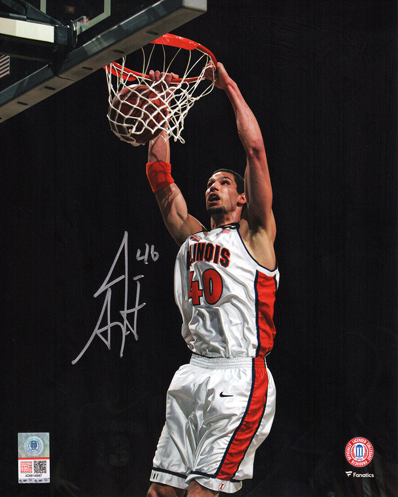 James Augustine Signed Illinois Fighting Illini White Jersey Dunk 8x10 Photo - AUG08P200 - James Augustine Signed Illinois Fighting Illini White Jersey Dunk 8x10 Photo product image