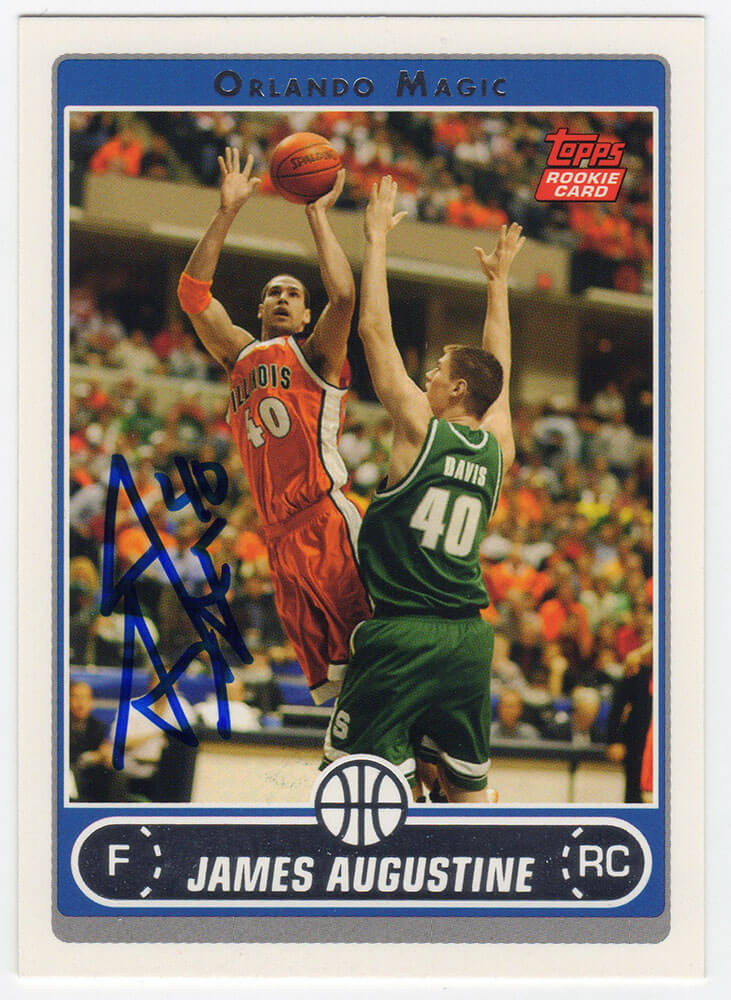 James Augustine Signed Orlando Magic 2006 Topps Rookie Basketball Trading Card #237 - AUGCAR200 - James Augustine Signed Orlando Magic 2006 Topps Rookie Basketball Trading Card #237 product image
