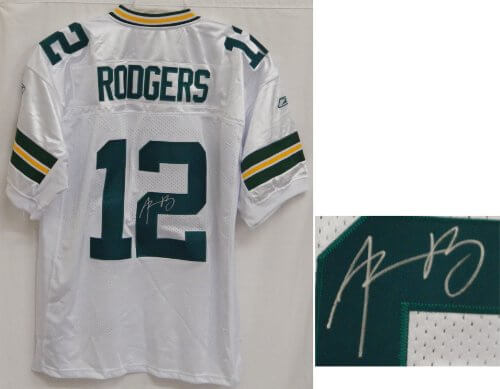 Aaron Rodgers Signed Autographed Packers Reebok Premier White Jersey - RODJRY301 - Aaron Rodgers Signed Autographed Packers Reebok Premier White Jersey product image