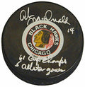 Ab McDonald Signed Chicago Blackhawks Original Six Logo Hockey Puck w/61 Cup Champs, 5 All Star Game - MCDPUC400 - Ab McDonald Signed Chicago Blackhawks Original Six Logo Hockey Puck w/61 Cup Champs, 5 All Star Game product image