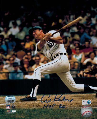 Al Kaline Signed Autographed Tigers Action 8x10 Photo w/"HOF'80" - KAL08P100 - Al Kaline Signed Autographed Tigers Action 8x10 Photo w/"HOF'80" product image
