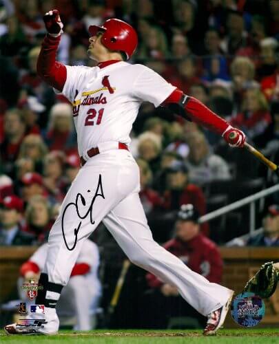 Allen Craig Signed Autographed 2011 World Series Cardinals Game 7 HR 8x10 Photo - CRA08P100 - Allen Craig Signed Autographed 2011 World Series Cardinals Game 7 HR 8x10 Photo product image