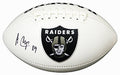 Amari Cooper Signed Oakland Raiders White Logo Football - COOFTB300 - Amari Cooper Signed Oakland Raiders White Logo Football product image